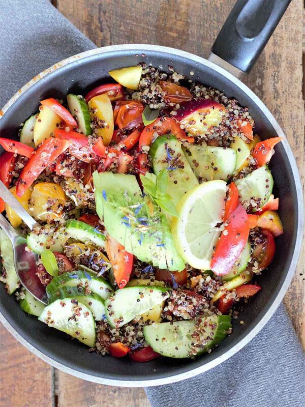 seasonal quinoa bowl