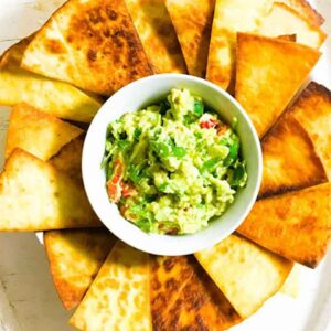 Guacamole and tortilla chips