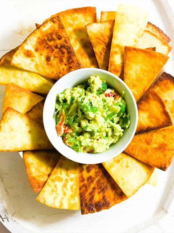 Guacamole and tortilla chips